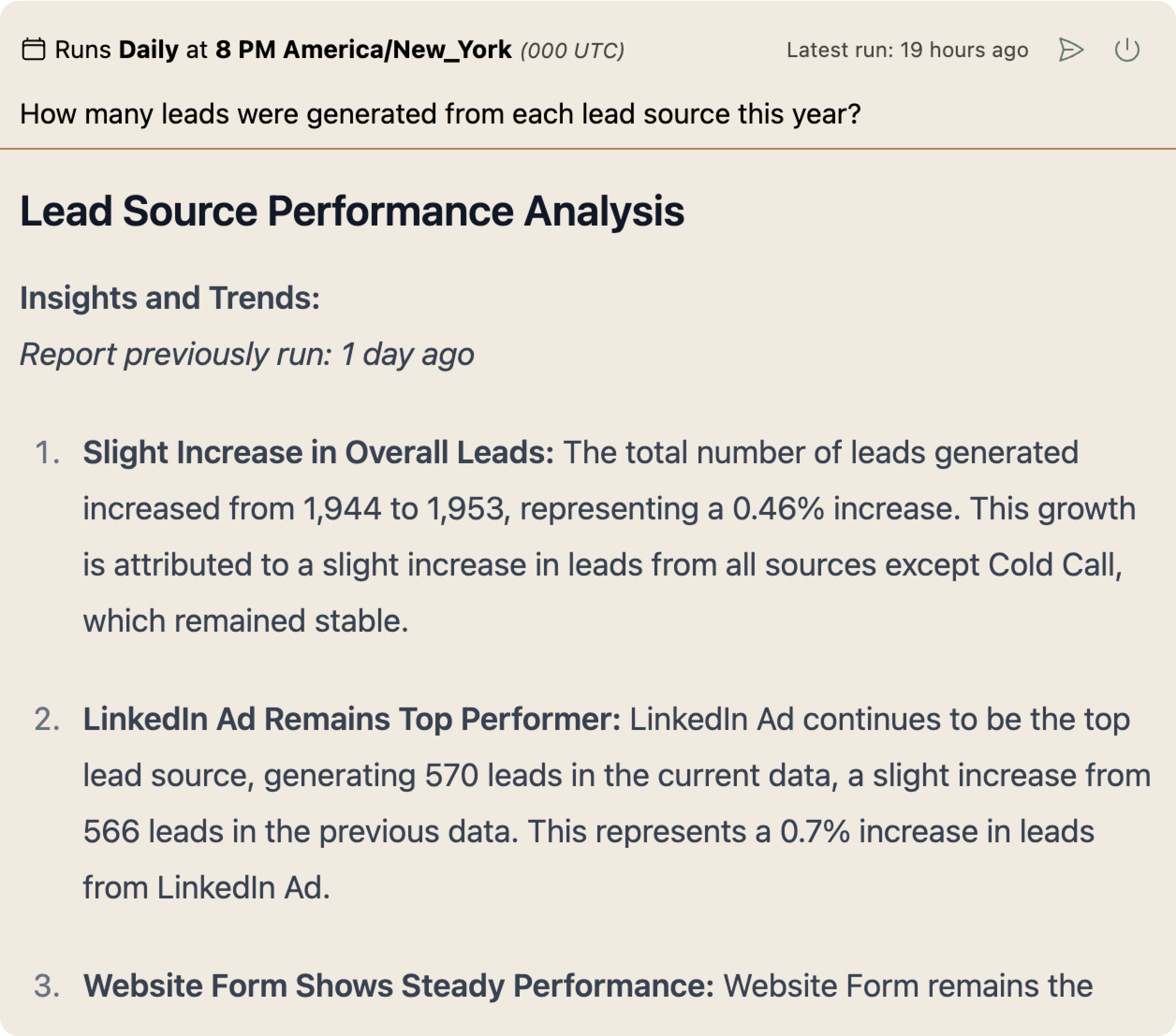 Insights example